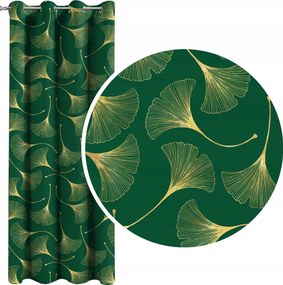 Velúr sötétítő függöny velúr Ginkgo zöld 140x250