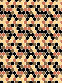 Fotótapéta flizelina Geometrikus hatszögek bézs barna arany 206x275 +ragasztó