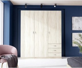 Riava gardróbszekrény 144cm 3D3S Sonoma Oak