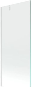 Mexen Next, kádparaván 1 szárny 80 x 150 cm, fix szárny, 6 mm átlátszó üveg, fehér profil, 895-080-000-00-00-20