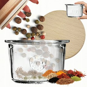 Befőttes üveg Weck 80ml Mold hőálló fa fedél 1db Tömör