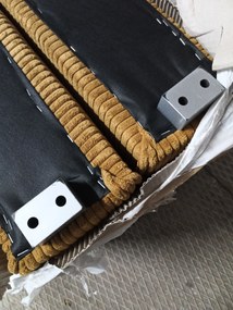 AKCIÓ Mustár színű U alakú ülőgarnitúra SMART COSARO 295x140 cm II. osztály