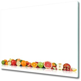Üveg vágódeszka színes gyümölcsök 60x52 cm