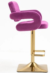 HR8403KW Fukszia modern velúr szék arany lábbal