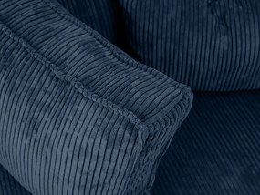 Sötétkék sarokkanapé SMART COSARO, kinyitható + 2 párna AJÁNDÉK