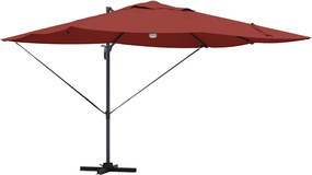 vidaXL Napernyő Terrakotta 351 x 250 x 253 cm Pamut és Alumínium