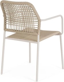Bézs-natúr színű fém kerti szék Jable – Bizzotto