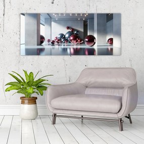 Kép - 3D tér gömbökkel II. (120x50 cm)