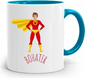 Kék Bögre Gyerekeknek Szuperhős +név nyomott mintával