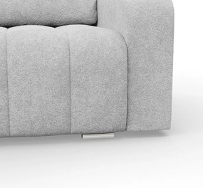 Modena sarokkanapé, bouclé, univerzális oldal, szürke