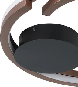 Eglo 901825-LED mennyezeti lámpa MEZZOMONTE 2xLED/20W/230V átm. 48 cm bronz + távirányító
