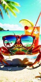 Strandtörölköző JUST CHILL 100x180 cm színes, 100% mikroszálas