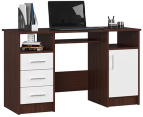 PC asztal Aziza  (wenge + fehér). Akció -16%. 1069612