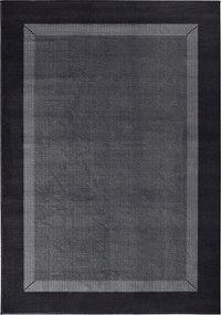 Modern szőnyeg nappaliba 120x170cm, fekete-szürke kerettel