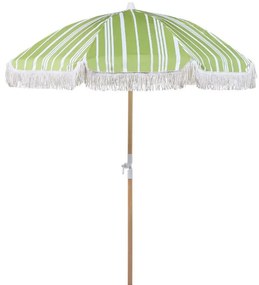 Fehér és zöld napernyő ⌀ 150 cm MONDELLO Beliani