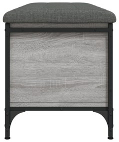 szürke sonoma színű szerelt fa tárolópad 102 x 42 x 45 cm