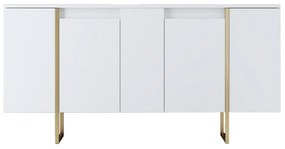 Konzolasztal Luxe - White, Gold