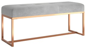 szürke bársony pad 110 x 36 x 45 cm