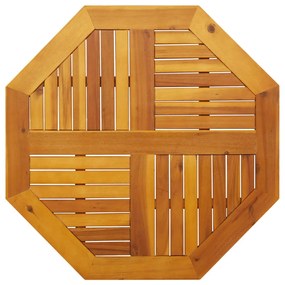 tömör akácfa nyolcszögletű asztallap 80 x 80 x 2 cm