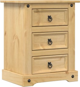vidaXL Corona tömör fenyőfa éjjeliszekrény 53x39x66 cm