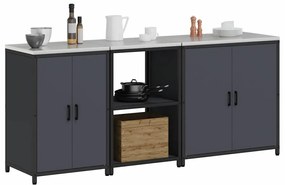 Konyhai Tároló Készlet Egyéb 3 pcs Antracit 210 x 50 x 92 cm