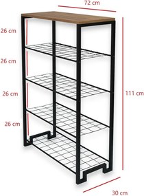 Nancy Atlantic Pine and Black cipősszekrény