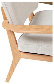 Haze szürke fotel tölgyfa konstrukcióval - Hübsch