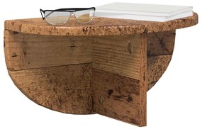 vidaXL Falpolc Falra szerelhető 2 pcs Öreg fa 38 x 19 x 19 cm Faanyag