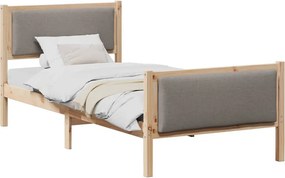 vidaXL Ágykeret fejtámlával Tópszínű 100 x 200 cm szövet