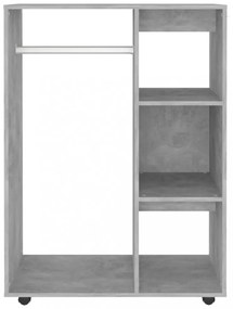 betonszürke szerelt fa ruhásszekrény 80 x 40 x 110 cm