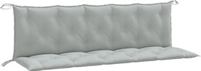 vidaXL 2 db melange világosszürke szövet kerti padpárna 180 x 50 x 7cm