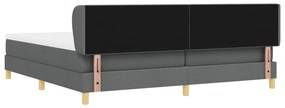 Boxspring Ágy Matraccal - Sötétszürke, 200x200 cm Szövet
