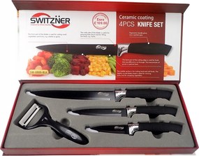 Konyhai Kés Szett 3 Hámozó Switzner 8888 Blk fekete