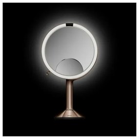 Simplehuman Sensor TRIO kozmetikai LED tükör, 1x/5x/10 nagyítás, rose gold