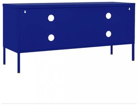 tengerészkék acél TV-szekrény 105 x 35 x 50 cm