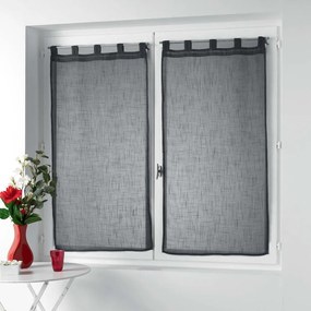 Antracitszürke átlátszó függöny szett 2 db-os 60x160 cm Zazy – douceur d'intérieur