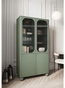 Sonatia II két ajtós vitrin - 100 cm - olajbogyó színű