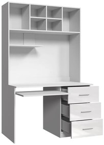 PC asztal Paralia PD03 (fehér + fényes szürke). 1058965