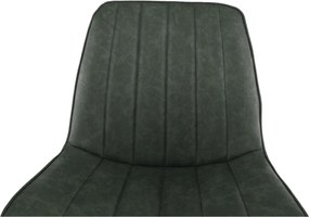 Szék, ekobőr zöld/fekete, HAZAL