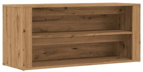 kézműves tölgy színű szerelt fa cipőtároló pad 100 x 35 x 45 cm