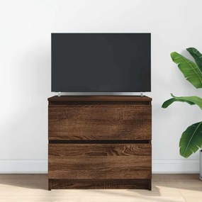 barna tölgy színű szerelt fa TV-szekrény 60x35x54 cm