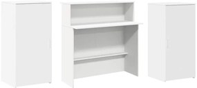 recepciós pult fehér 200x50x103,5 cm szerelt fa