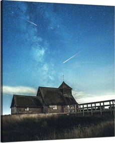 Vászonkép Kozmosz Ég a templom felett 80x100