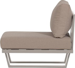 Szürkésbézs fém-párnázott kerti fotel Bear – WOOOD