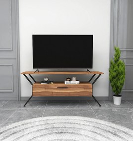 TV asztal/szekrény Tarza (dió + fekete). Akció -20%. 1072864