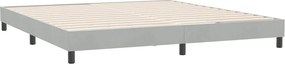 vidaXL világosszürke bársony ágykeret matrac nélkül 180x210 cm