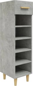 vidaXL betonszürke szerelt fa cipősszekrény 30 x 35 x 105 cm
