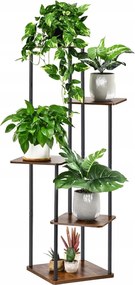 Virágágyás Álló Fém Fa Loft Virágtartó Állvány Növény Polcok 106