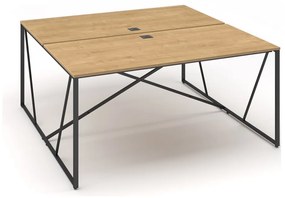 ProX asztal 158 x 163 cm, burkolattal, hamilton tölgy / grafit