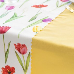 Goldea teflonbevonatú asztali futó - színes tulipánok 20x120 cm